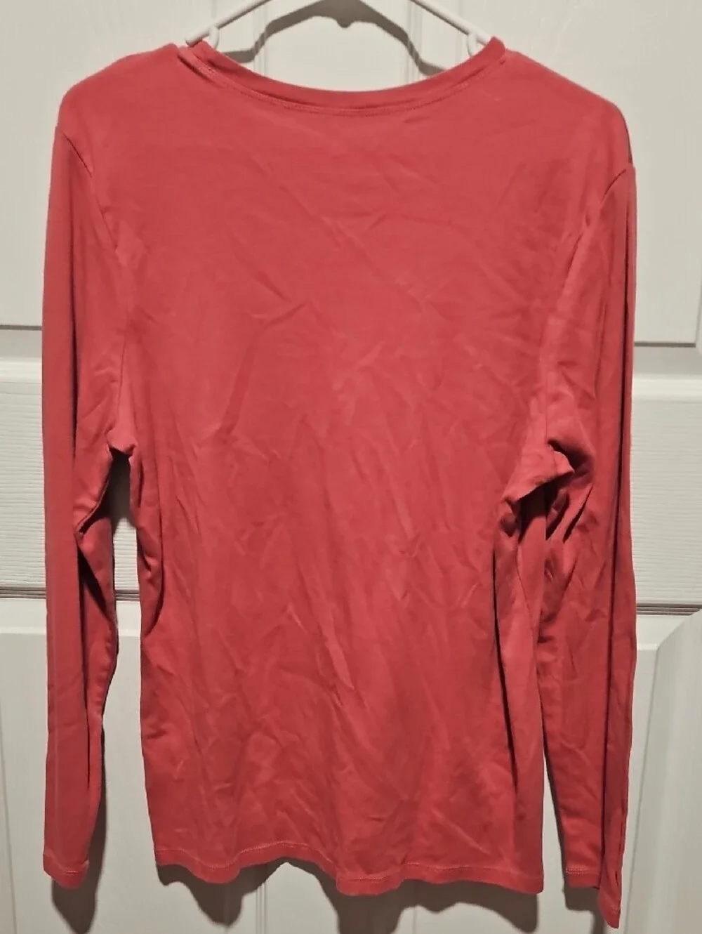 Eddie Bauer Long-Sleeve Crew Top in Coral Pink